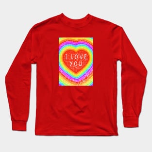 I Love You Rainbow Heart Long Sleeve T-Shirt